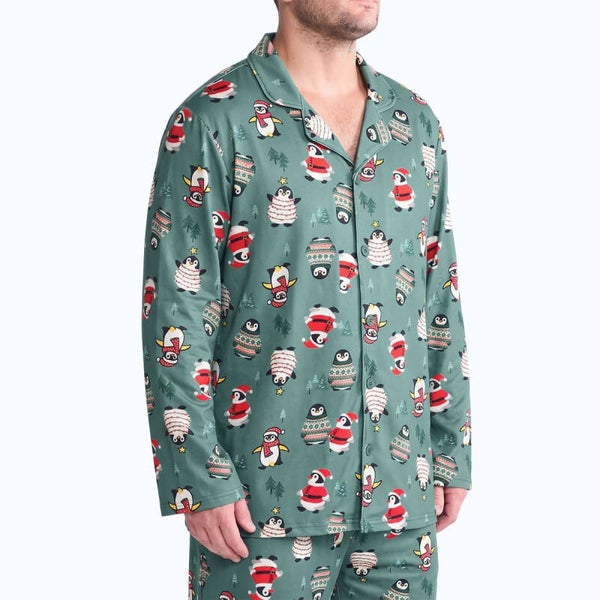 Menselijke pyjamashirt - Merry Penguins