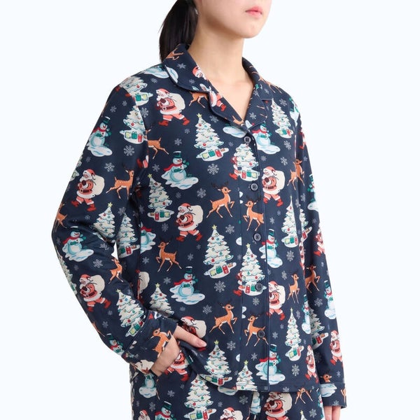 Menselijke pyjamashirt - Retro Santa