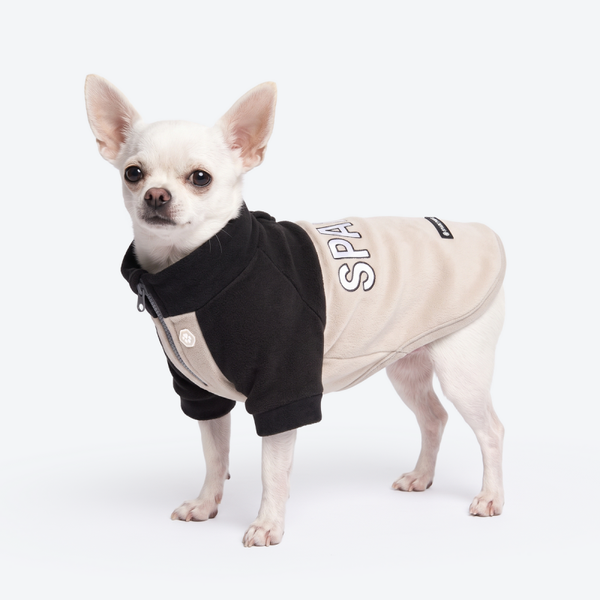 Pluche Fleece - Black/Cream