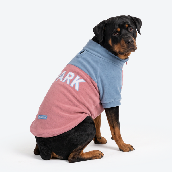 Pluche Fleece - Blue/Rose