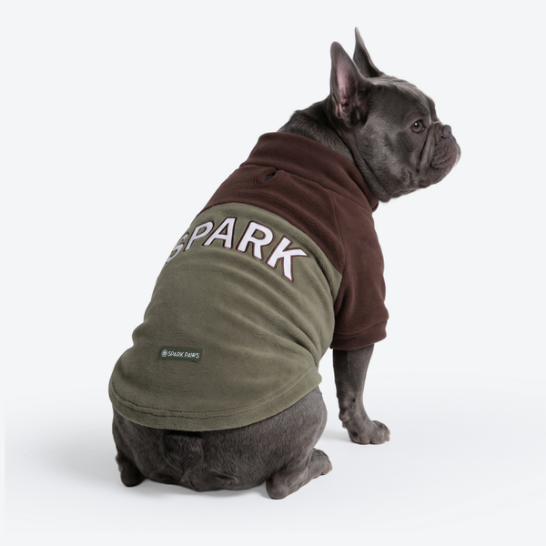 Pluche Fleece - Brown/Olive