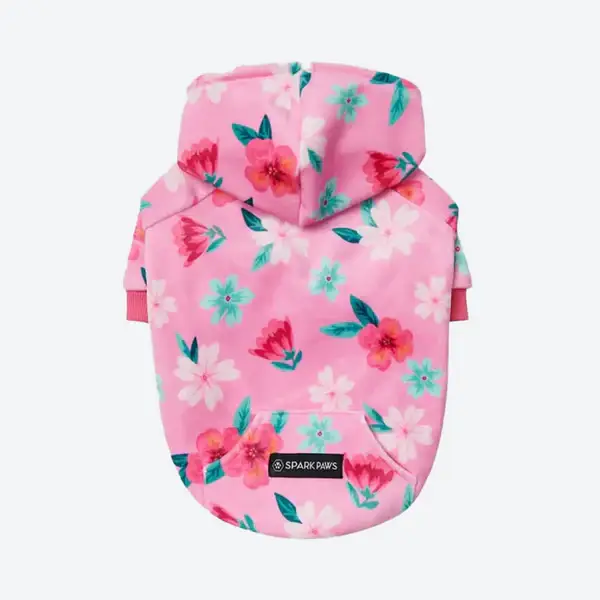 Pink blossom hondenhoodie