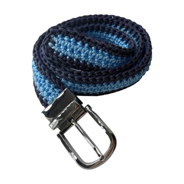 AV Bag - Blue Crochet Belt