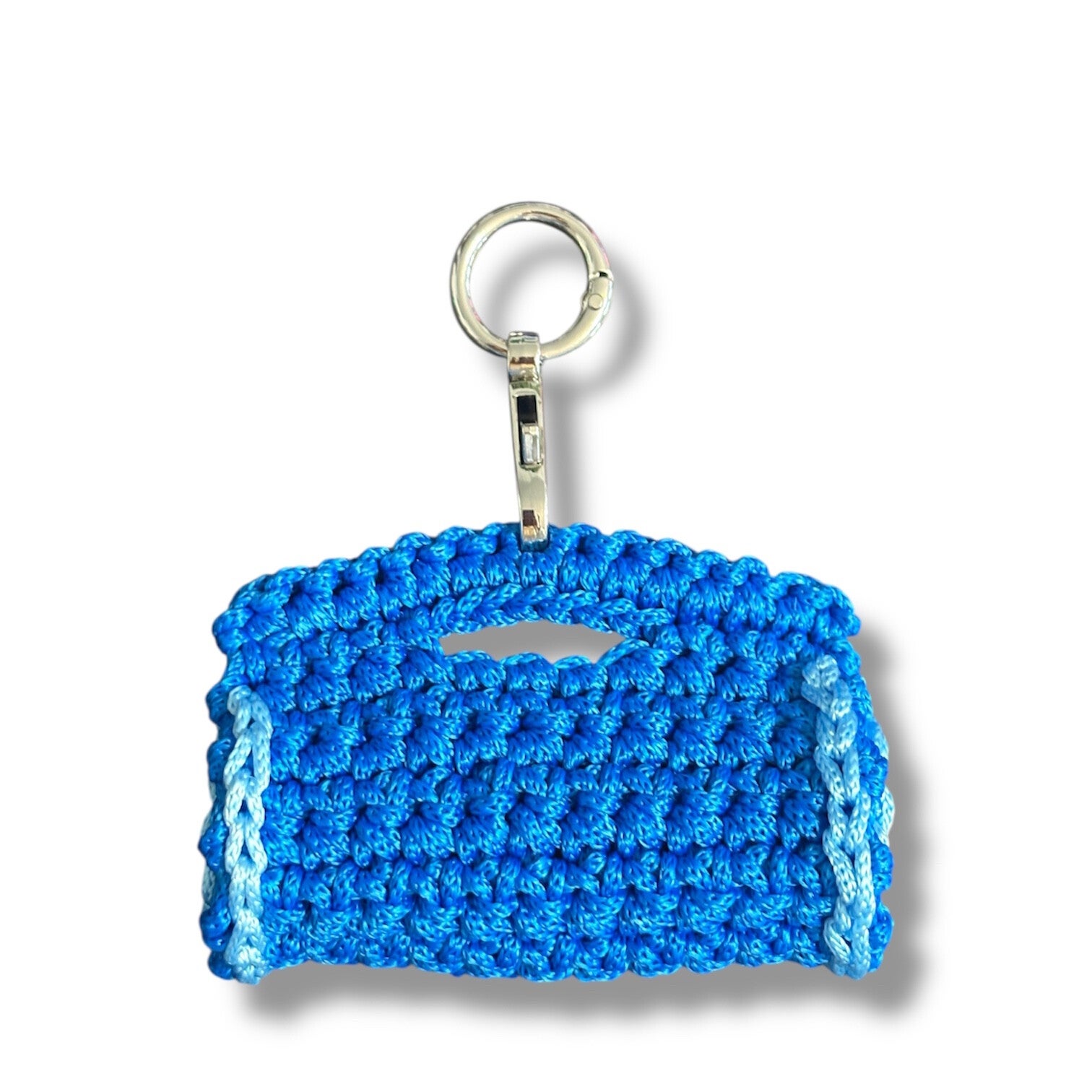Crochet ROBYBAG for Dog Poop Mini Rolls - Blue-Light Blue