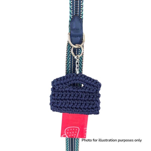 Crochet ROBYBAG Dog Poop Mini Rolls Holder - Navy Blue