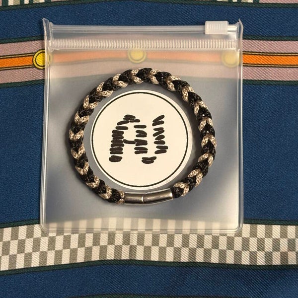 Customizable Handmade Striped Crochet Bracelet with Magnetic Clasp