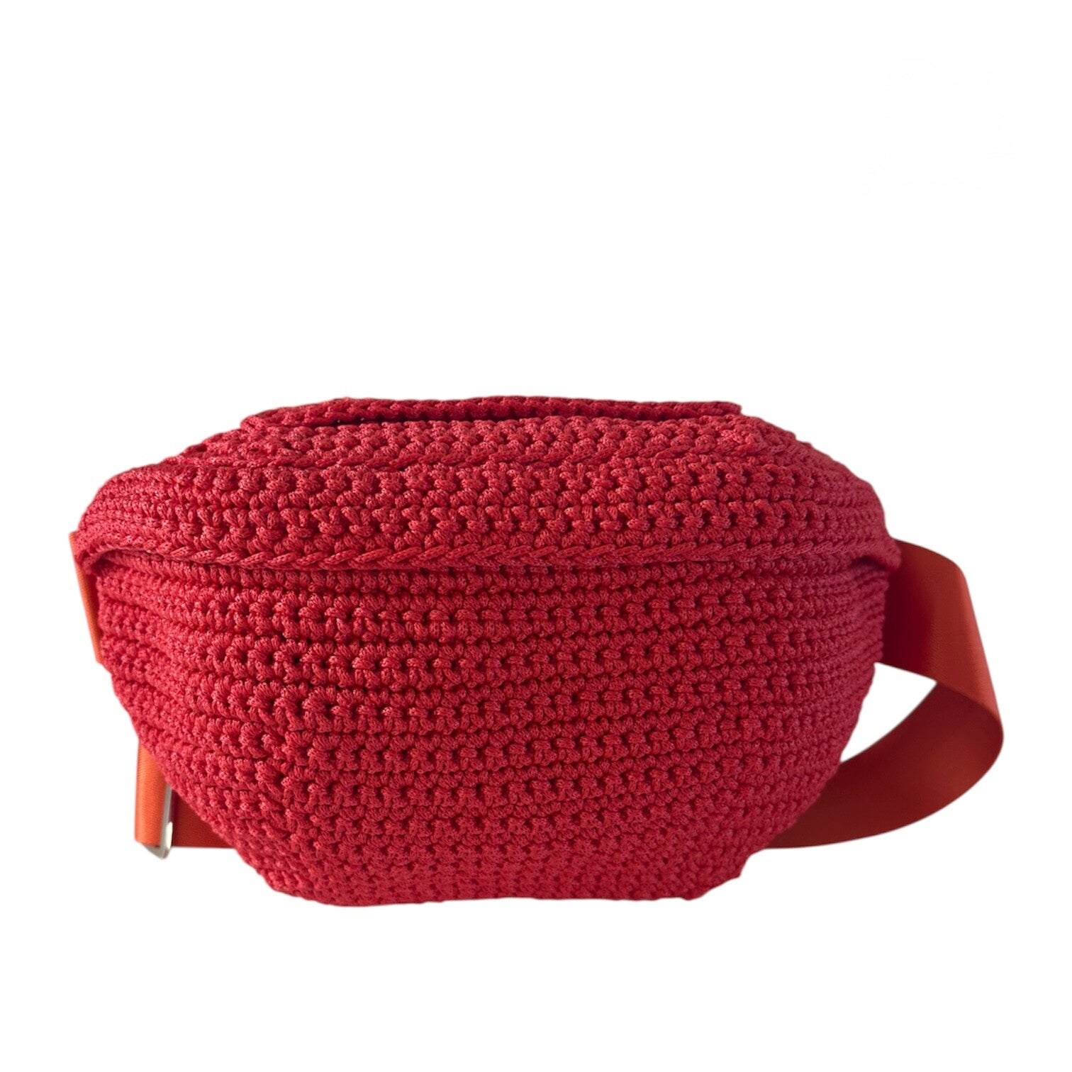 Handmade Crochet Bum Bag - Rose Red