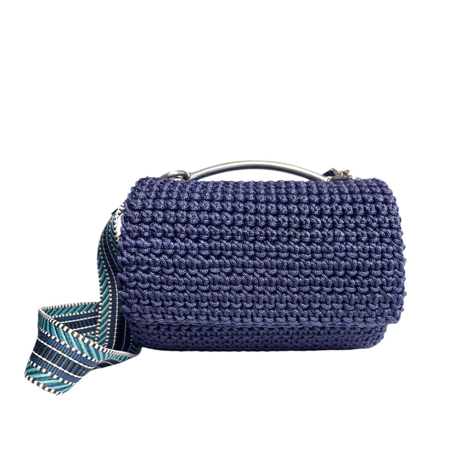 Crochet Clutch MAXI - Navy Blue