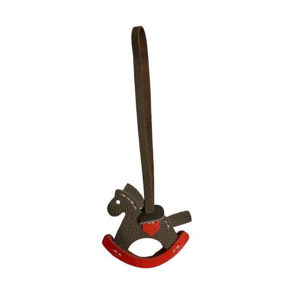 Handmade Leather Rocking Horse Bag Pendant Short