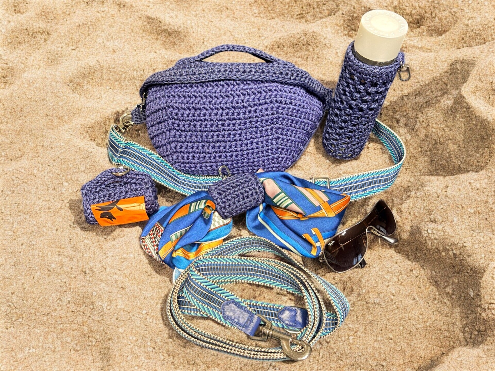 Travel with dog to Italy wear matching accessories