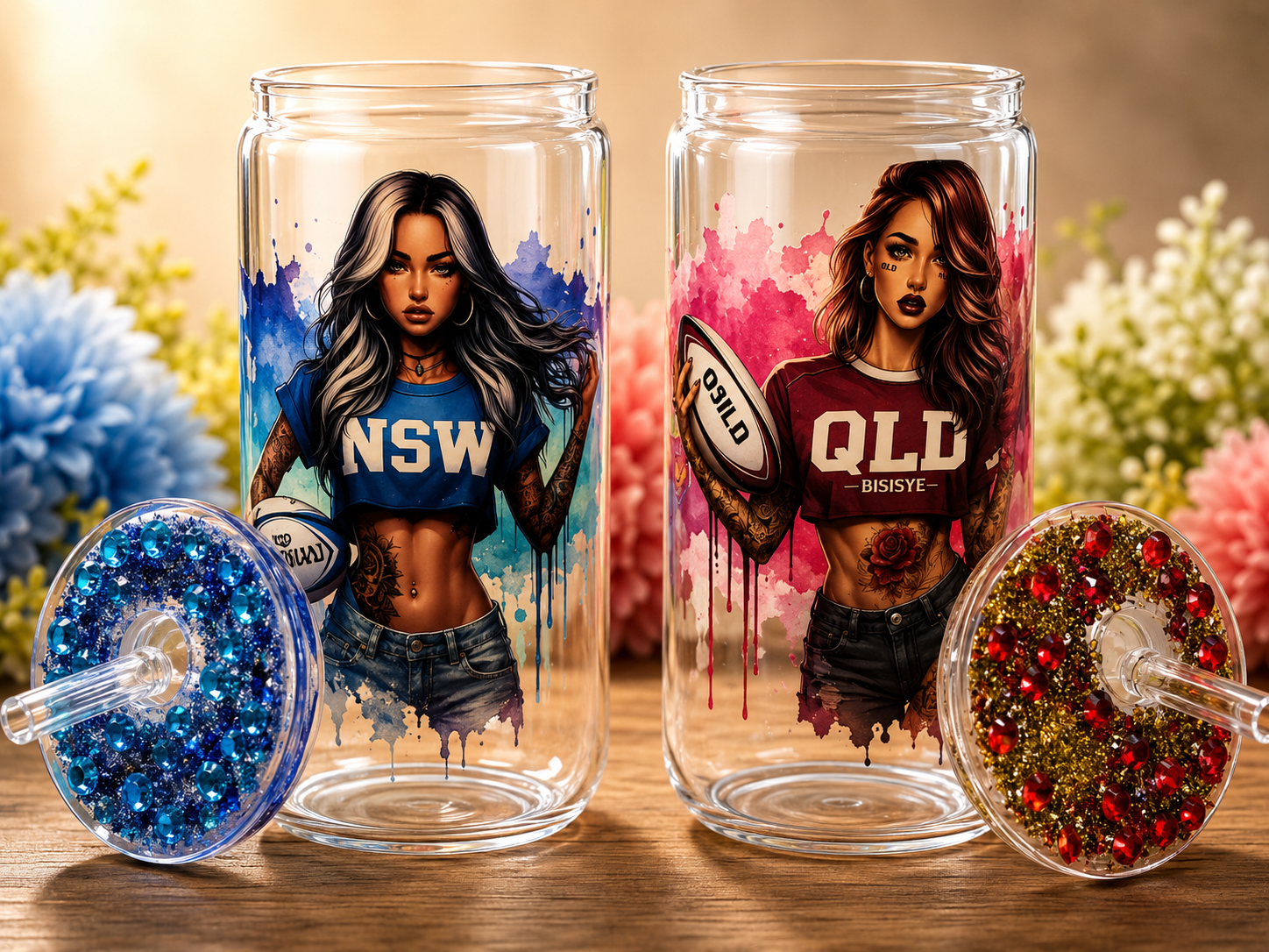 PREMADE- Nrl Wrap Tumblers