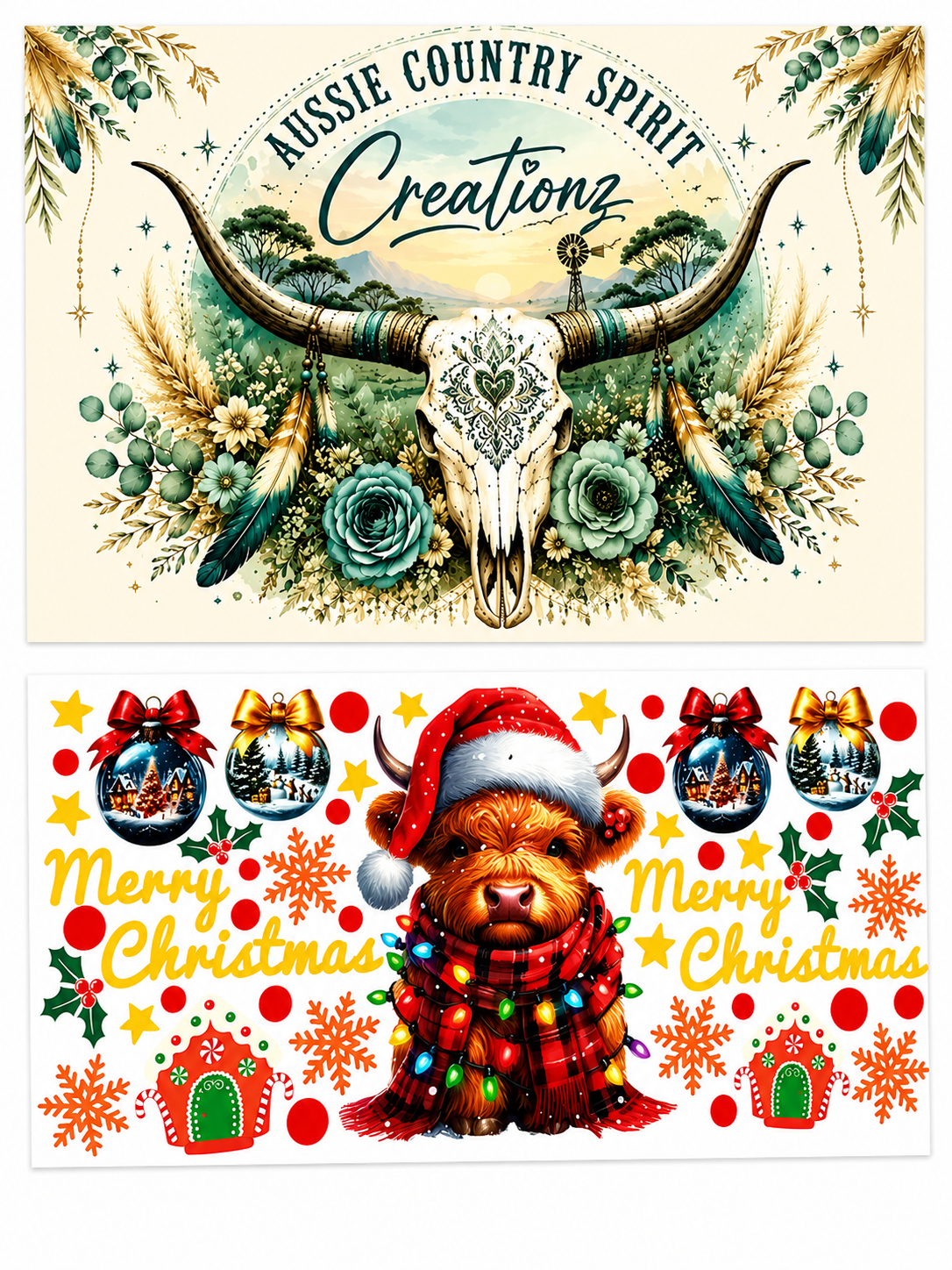 Highland Cow- Merry Christmas