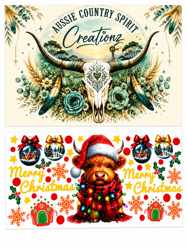 Highland Cow- Merry Christmas