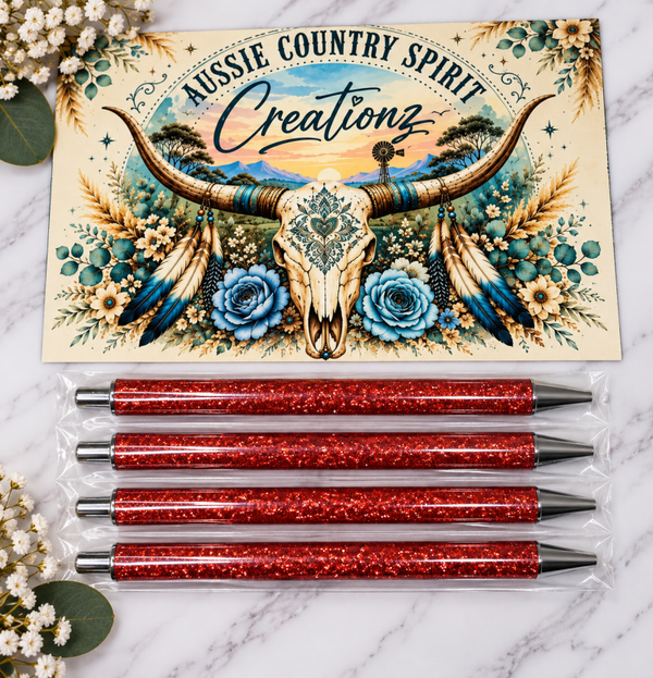 Red Glitter Pen 🖋️