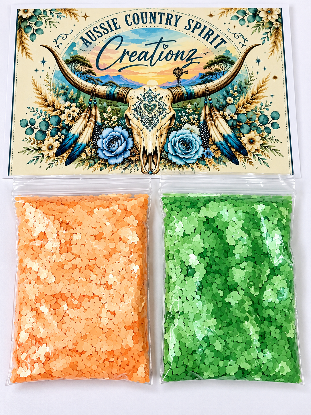 Glitter shaped- Green