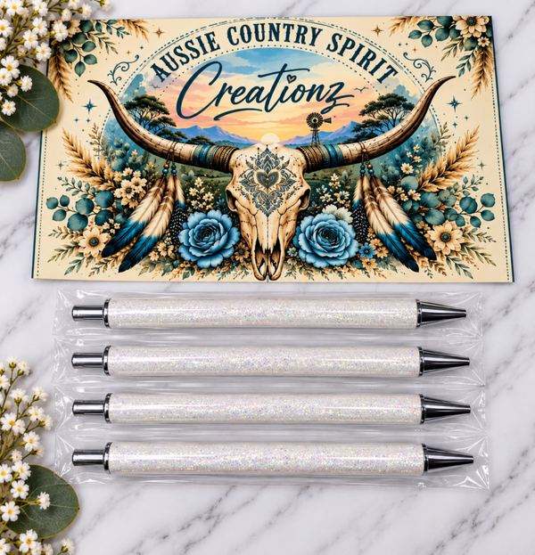 White glitter Pen 🖋️