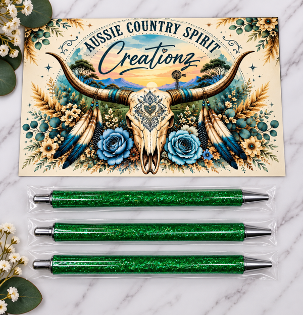 Royal Green 💚 Glitter Pen 🖋️