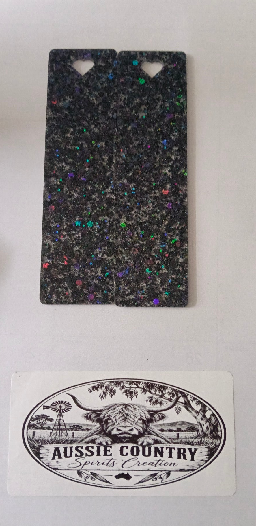 Bookmarks- sparkly black