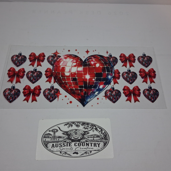 Red hearts and disco ball ❤️