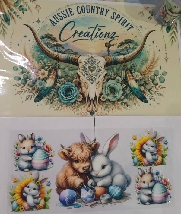 Highland cow & Bunny Rabbit