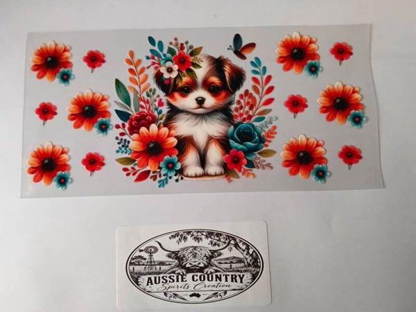 Puppy & flowers 💕