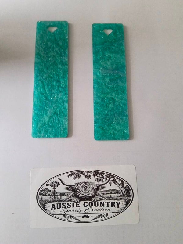 Bookmarks- swirly teal