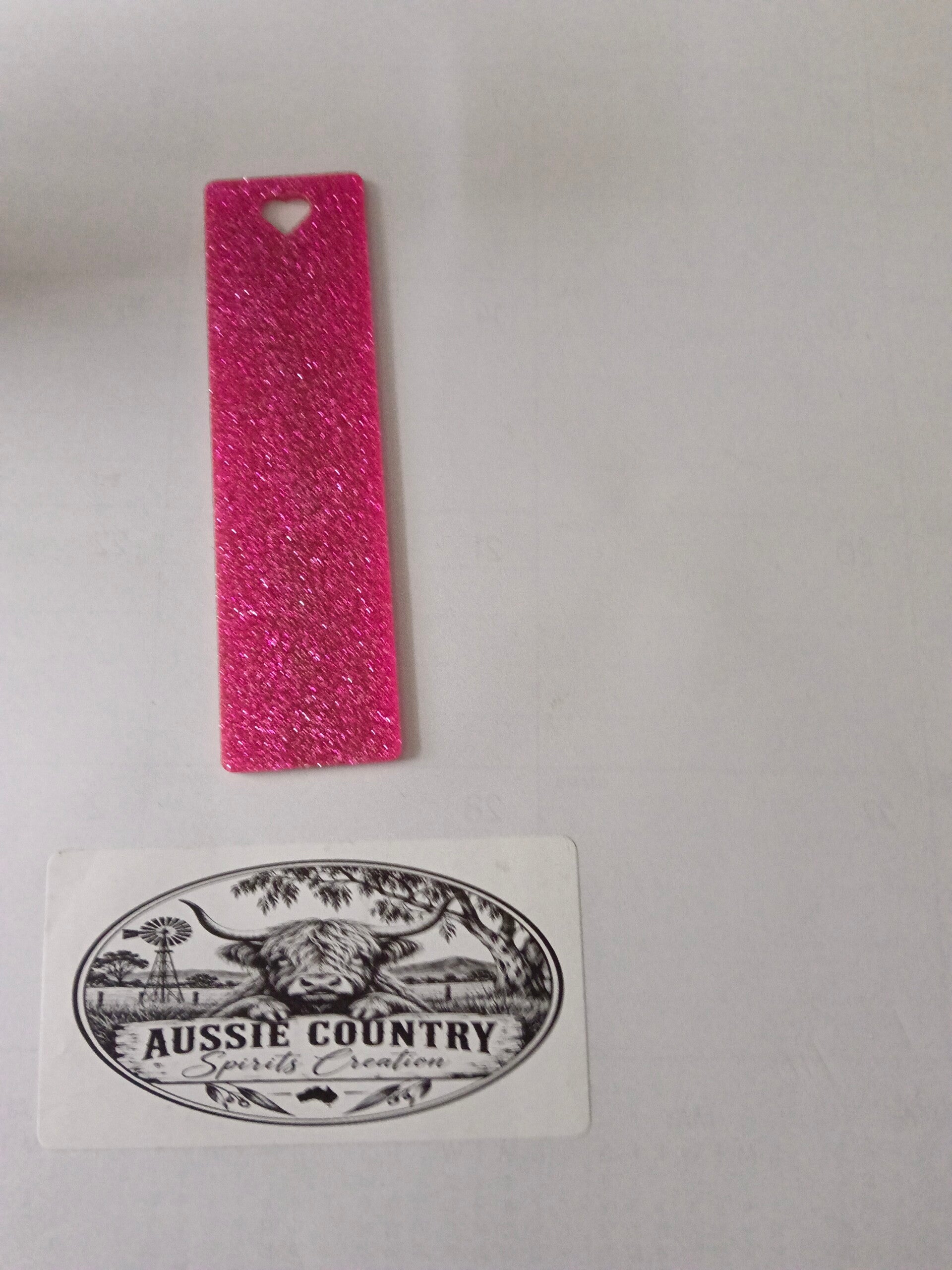 Bookmark- hot pink sparkle