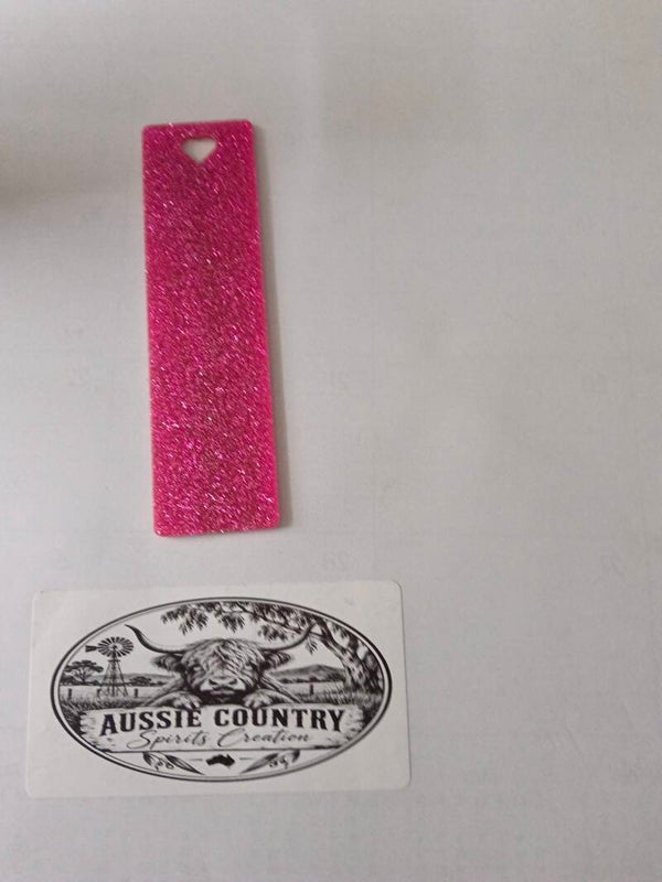 Bookmark- hot pink sparkle