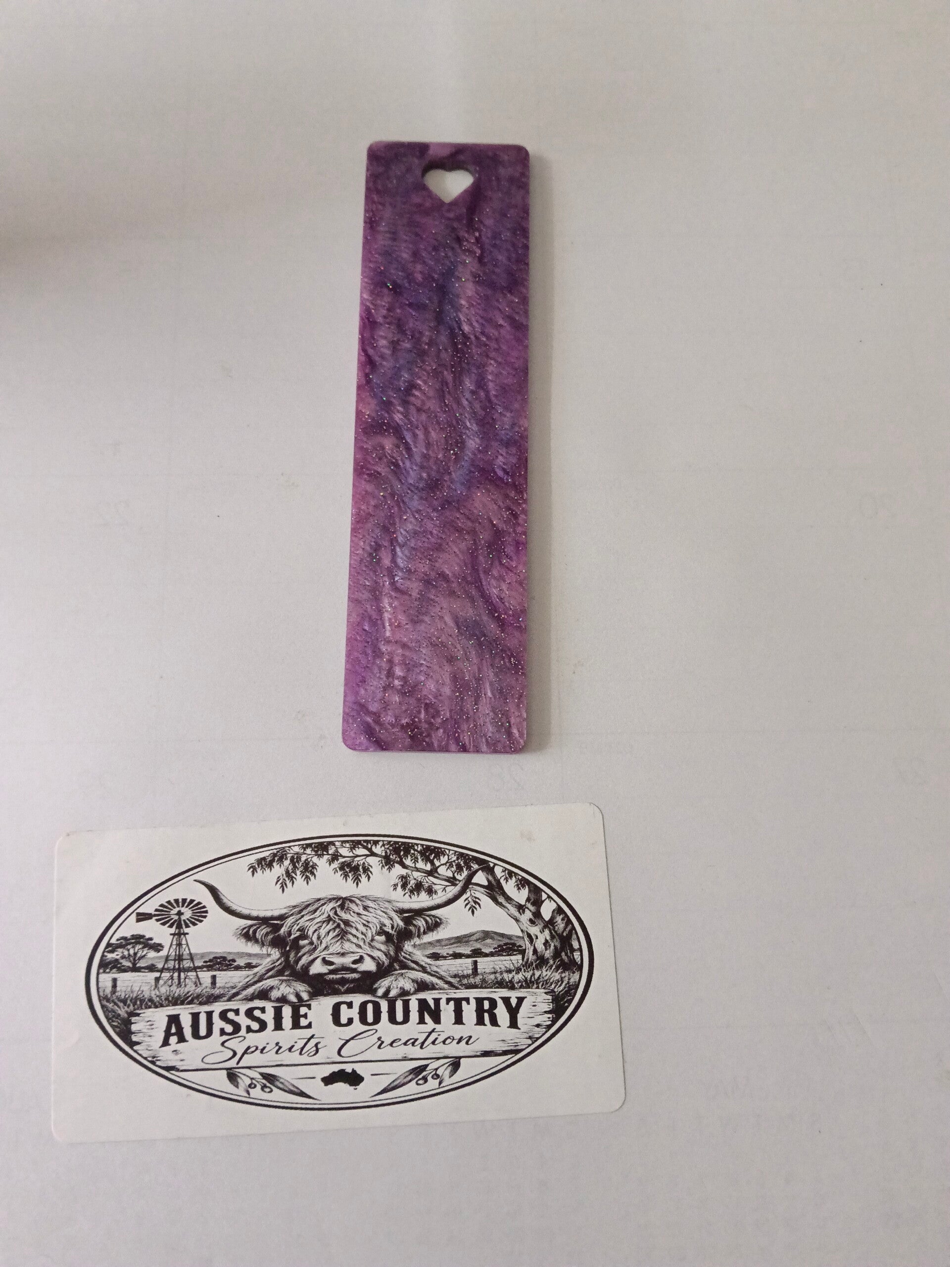 Bookmark-dark purple swirl