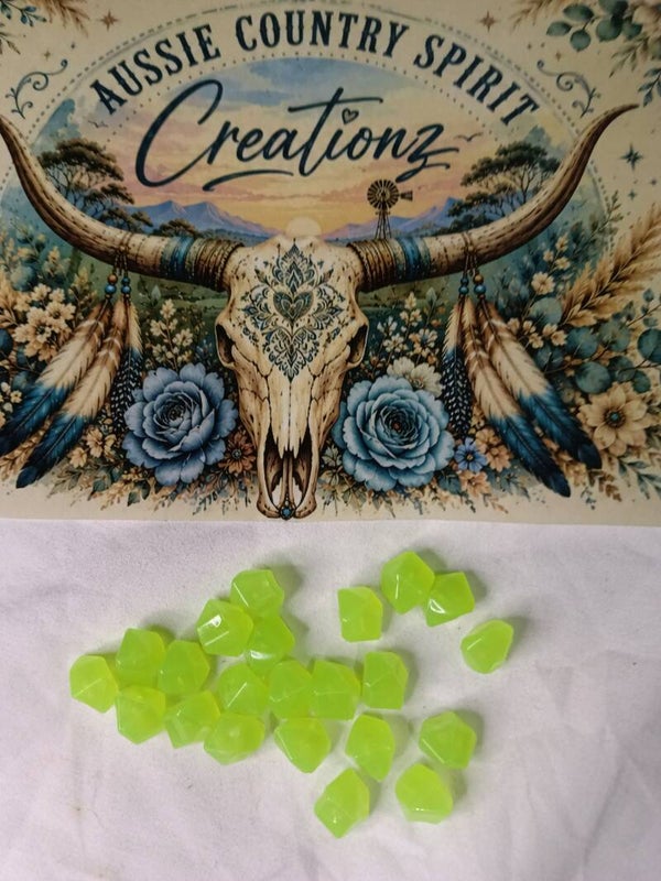 Fluro Yellow rhinestones