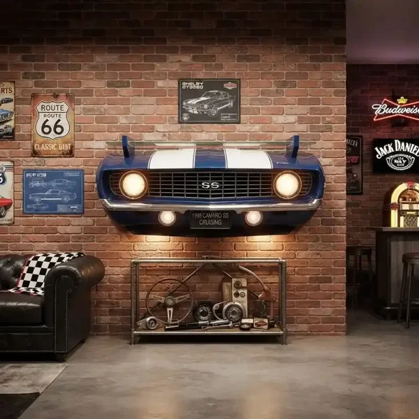 1969 Chevrolet Camaro SS Autoneus Muurplank - Le Mans Blue Blauw