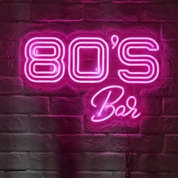 80's Bar LED Neon Sign Roze 50x34cm