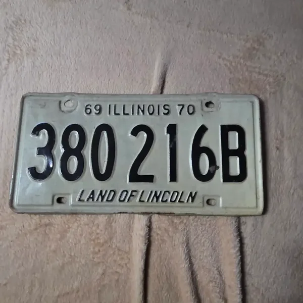 ​Originele USA Nummerplaat Illinois 1969