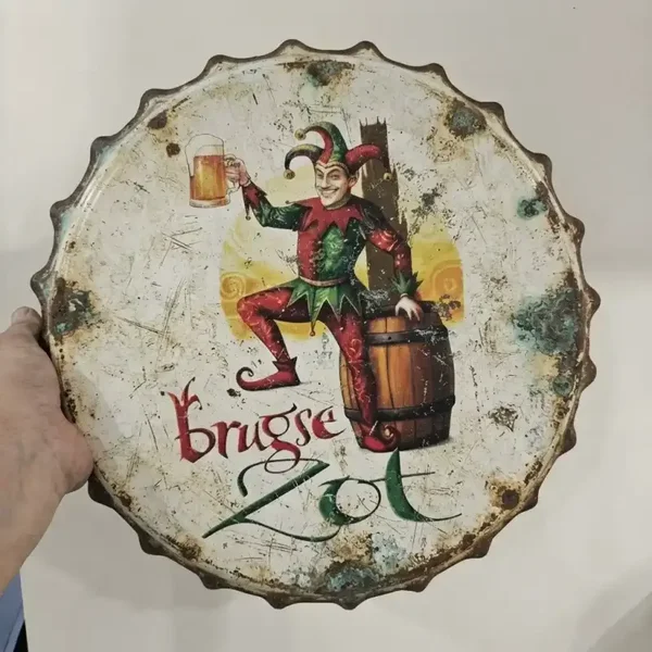 Brugse Zot Bierdop Metalen Bord 2eHands