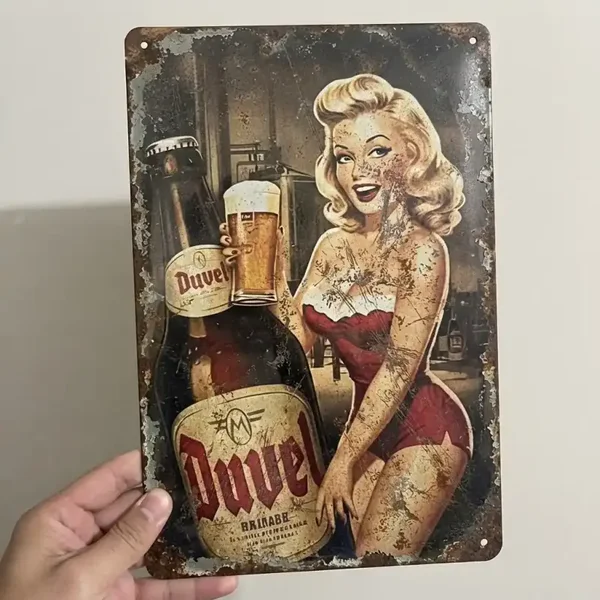 Duvel Pin-up Metalen Bord 2eHands