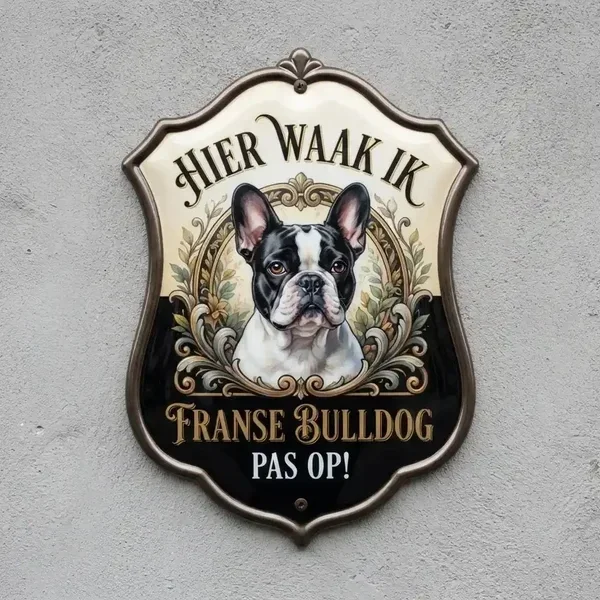 Acryl Franse Bulldog waakbord - 15 designs