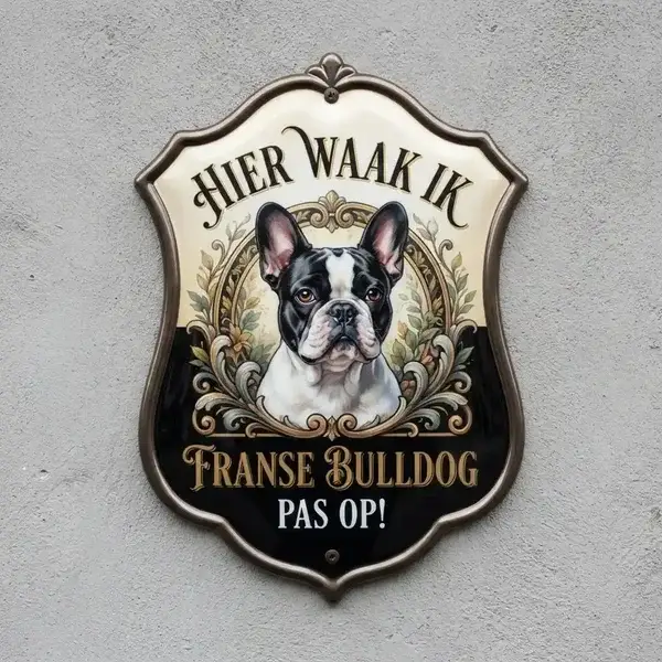 Acryl Franse Bulldog waakbord - 15 designs