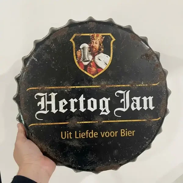 Hertog Jan Kroonkurk Metalen Bord - 2e Hands