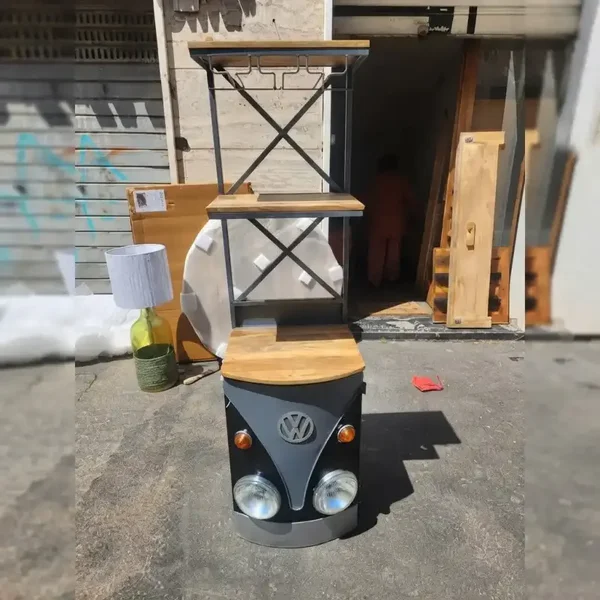 Mobiele Bar VW Handgemaakt Smeedijzer 178cm