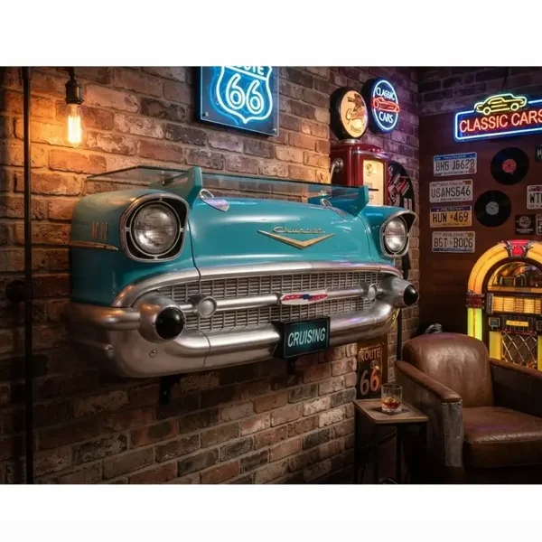 ​Oldtimer Wandrek met Koplampen & Glasplaat