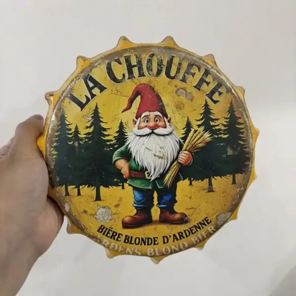 La Chouffe Metalen Bord Kroondop 2e Hands
