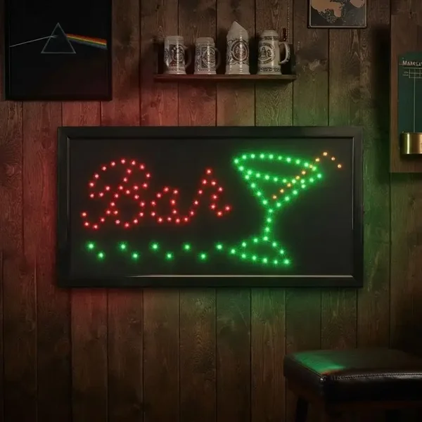 LED Bord Bar met Cocktailglas - 50x25x4 cm - Luxe Verlichting