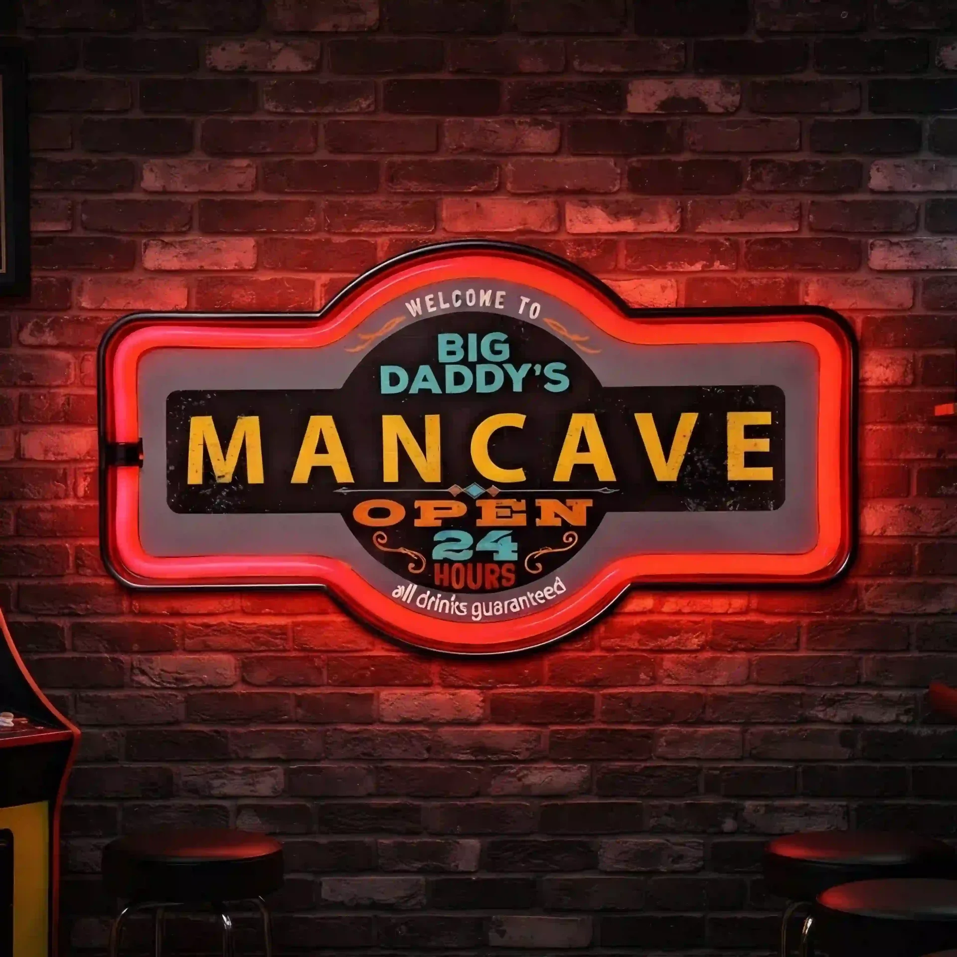 Luxe LED Bord Mancave - Big Daddy's - 50x25 cm