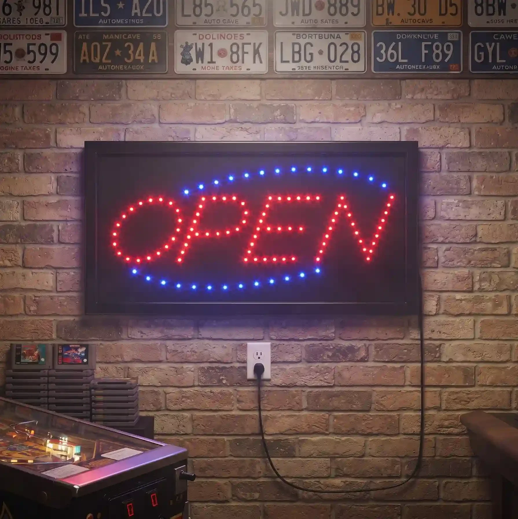 Luxe LED Lichtbord "OPEN" - 50x25x4 cm