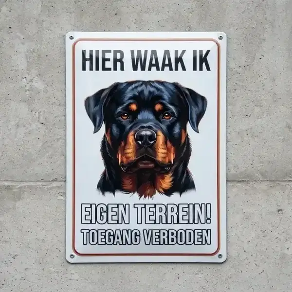 Waakborden Rottweiler - Vol Metaal