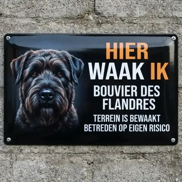 Waakbord Bouvier des Flandres - 13 designs