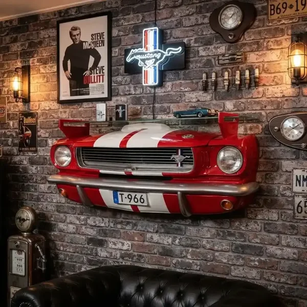 Mustang Wandplank met Koplampen