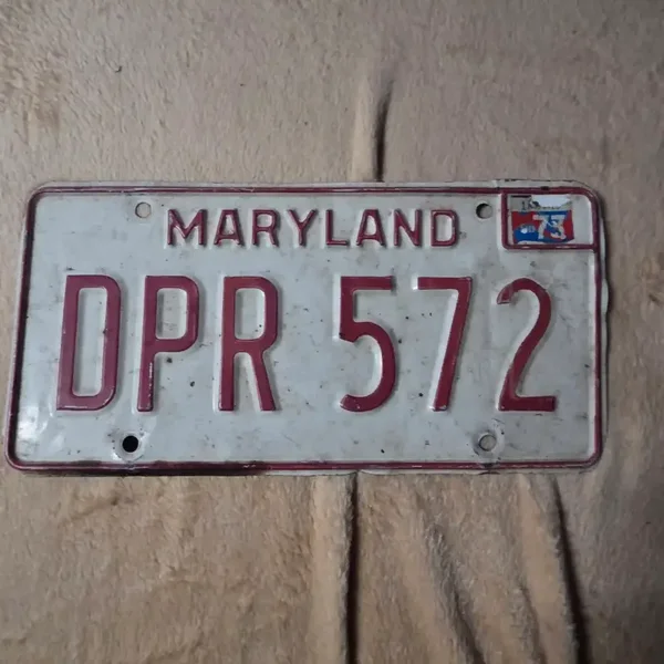 Originele Amerikaanse Nummerplaat Maryland 1973