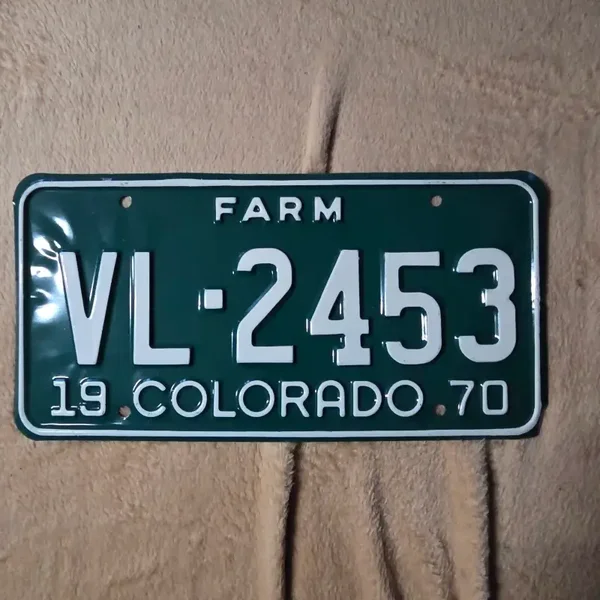 ​Originele Colorado 1970 Farm USA Nummerplaat