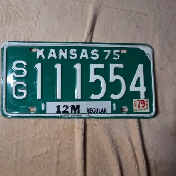 Originele USA Nummerplaat Kansas 1975